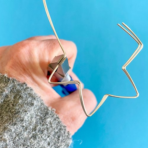 Margot Potter's Shine a Star Earrings - , Contemporary Wire Jewelry, Design, ,  form your third star point 